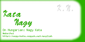 kata nagy business card